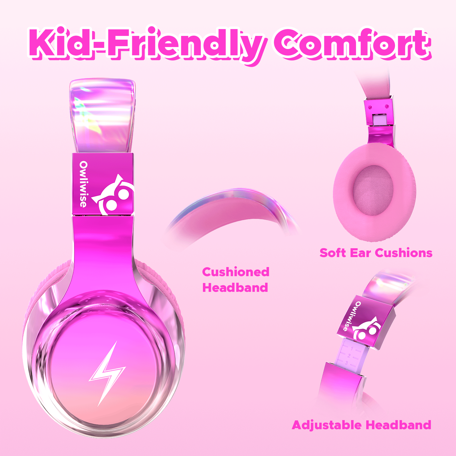Owliwise Kids Wired Headphones 丨Bolt series-thumbmail-4