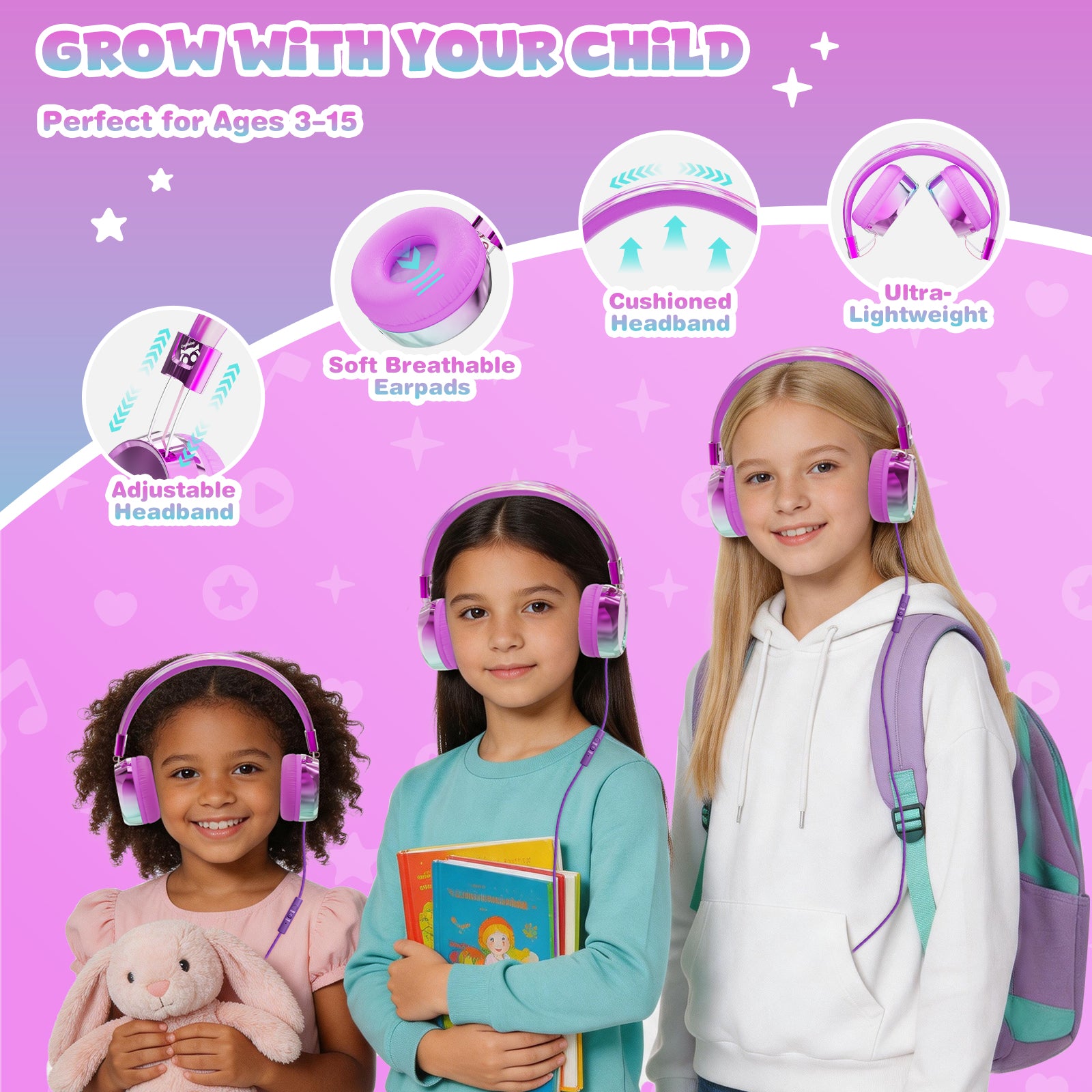 Owliwise Kids Wired Headphones 丨Aura series-thumbmail-19